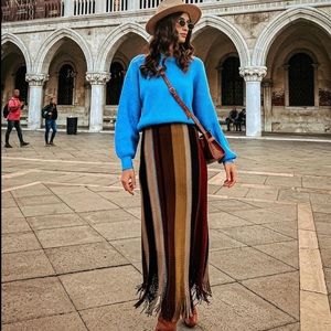 NWT Zara Stripped Knit Skirt